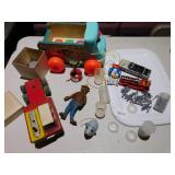 TOYS CRAYSTAN CHRYSLER IMPERIAL, TIN FIRE TRUCK,