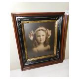VINTAGE PORTRAIT AND BEAUITFUL FRAME, FRAME IS 3"