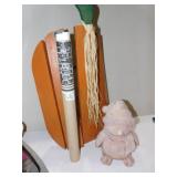 WOOD PUMPKIN AND SNOW MAN, PUBS AND SHOPS OF