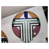 20" ROUND STAINED GLASS PANEL