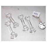 5 CRYSTAL KNIFE RESTS