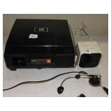 KODAK PROJECTOR, ALARM CLOCK, HEAD PHONE VINTAGE