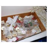 ORNAMENTS WHITE CLEAR AND SILVER