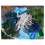 GARLAND, BLUE LIGHTS, ICICLES, ETC.