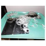 VINTAGE PROJECTOR, PLACEMATS, MIRRORED SQUARES