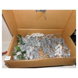 SILVER/WHITE DECORATIONS W/ FLOWERS