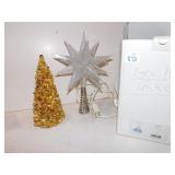 GOLD TREE AND ELECTRIC TREE TOPPER