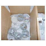SILVER AND WHITE ORNAMENTS