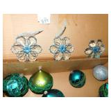 BLUE GREEN ORNAMENTS