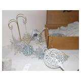 SILVER AND CLEAR ORNAMENTS