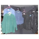 FORENZA WOOL COAT SIZE L XL DENIM 40 BELT