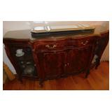 SERVER 1 DRAWER 2 DOOR, GLASS TOP, CONTENTS NOT