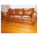 LEATHER SOFA LATITUDES COLLECTION BRAND, TUFTED