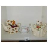 DECORATIVE TEA POTS, ETC.