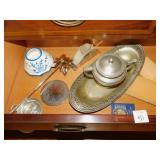 ADDERLEYS ENGLAND DISHES, GLASS WEAR, ETC.