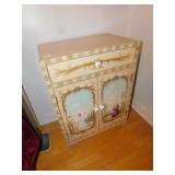 PAINTED SMALL STAND 1 DRAWER 2 DOOR 30" H X 22" W