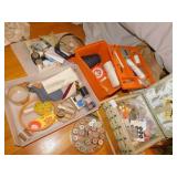 SEWING BASKET W/ SUPPLIES