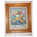 PAINTING BY L. BRAND FLORAL SCENE