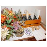 ARTIFICIAL FLOWERS, TIN, ETC.