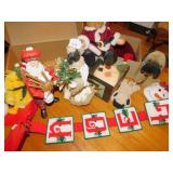 SANTA WITH BAGPIPES, SANTA DOG, ETC.