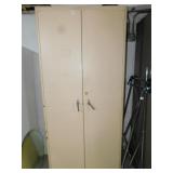 METAL TAN CABINET, 78" H X 36" W X 18" DEEP