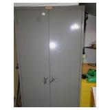 METAL GRAY CABINET, 78" HIGH X 36" WIDE X 24"