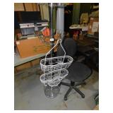 TENSION METAL BASKET, SHOWER CADDY, OFFICE CHAIR