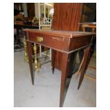 SMALL WOODEN TABLE, 29" H X 22" W X 17.5" DEEP