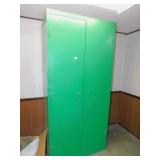 METAL CABINET GREEN, 78" H X 36" W X 24" D