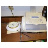 CLOCK & FAX MACHINE