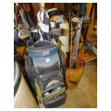 MILK CAN, GOLF CLUBS