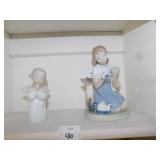 LLADRO GIRL WITH DOG & ANGEL