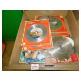 LARGE GROUP OF NEW AND USED SAW BLADES, EXTENSION