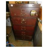 LARGE METAL CABINET WITH 5 DRAWERS