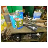 LACQUER THINNER, MINERAL SPIRITS, FUNNEL, CLAMPS,