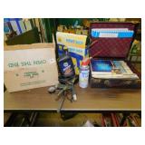 1979 CAR RADIO, HEAT GUN, CASSETTE TAPES, ETC.