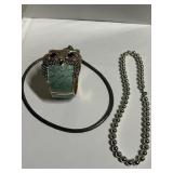 CUFF BRACELET, 2 NECKLACES
