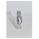 14K WHITE GOLD LUCIAN PICARD CLAMSHELL WATCH