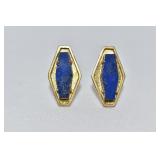 14K LAPIS CUFF LINKS DWT 9.7