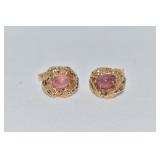 ROSE QUARTZ 14K RUSSET CUFF LINKS DWT 14