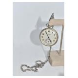 HAMILTON 14K WHITE GOLD OPEN FACE POCKET WATCH