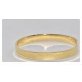 BRACELET 14K YELLOW GOLD CONCAVE HOLLOW HINGED