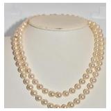 NECKLACE ONE STRAND OF 99 CULTURED PEARLS W/ A