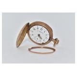 POCKET WATCH GOLD FILLED NO CRYSTAL MISSING