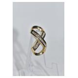 14K YELLOW GOLD X SLIDE WITH A CARAT TOTAL WEIGHT