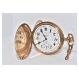 GOLD FILLED POCKET WATCH ENGRAVED CASE - ILLINOIS