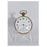 HAMPTON #307 GOLD FILLED POCKET WATCH - 17J,