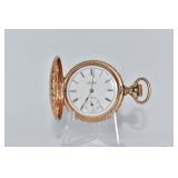 ELGIN FANCY ENGRAVED HUNTER CASE 1.25" ROUND W/