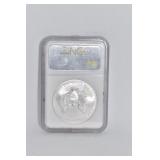 2008 SLAB 1OZ SILVER EAGLE MS70