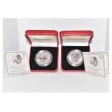 TWO TITANIUM POBJOY MINT ENGLISH COIN
